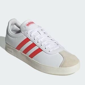 🆕Women’s Adidas VI Court Base Cloud White /
Bright Red / Alumina. 10.